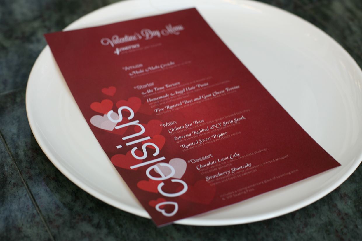 Celsius Valentine Menu