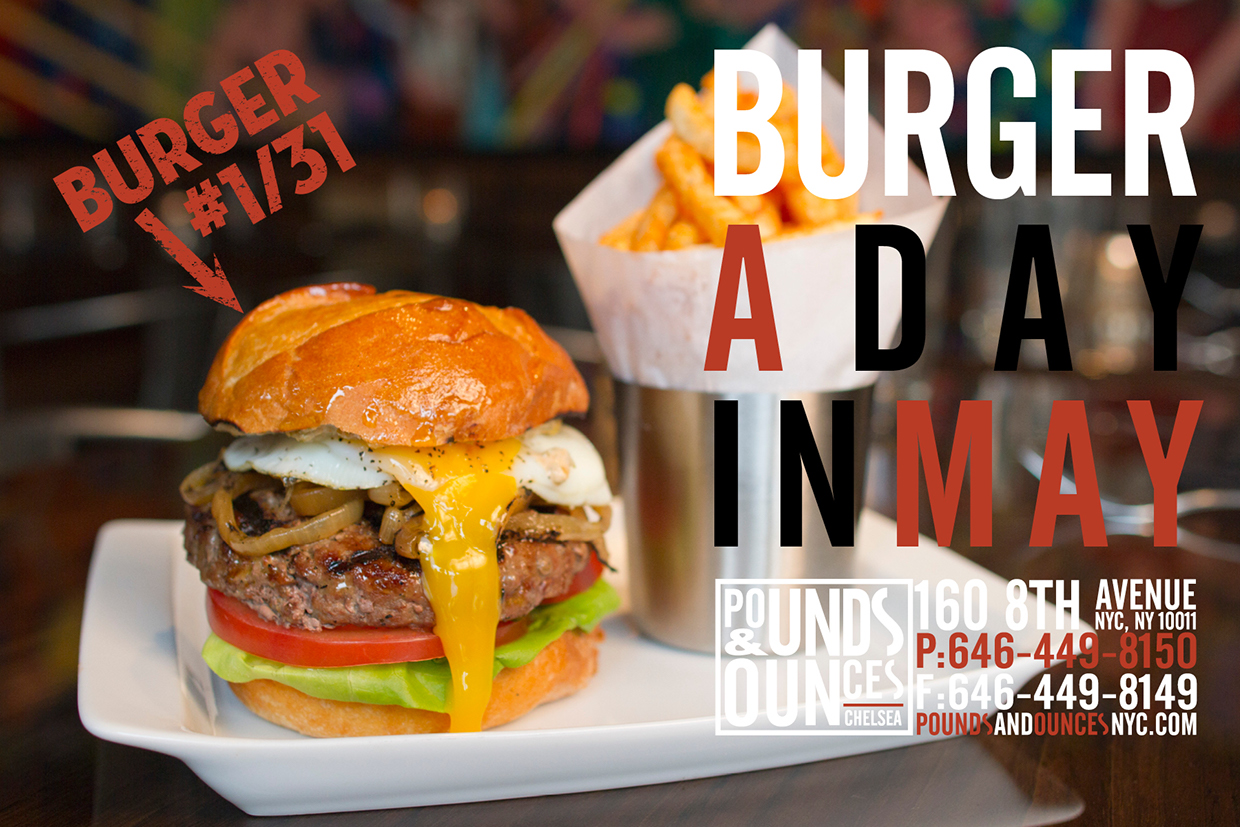 Burger a Day in May Postcard – Front